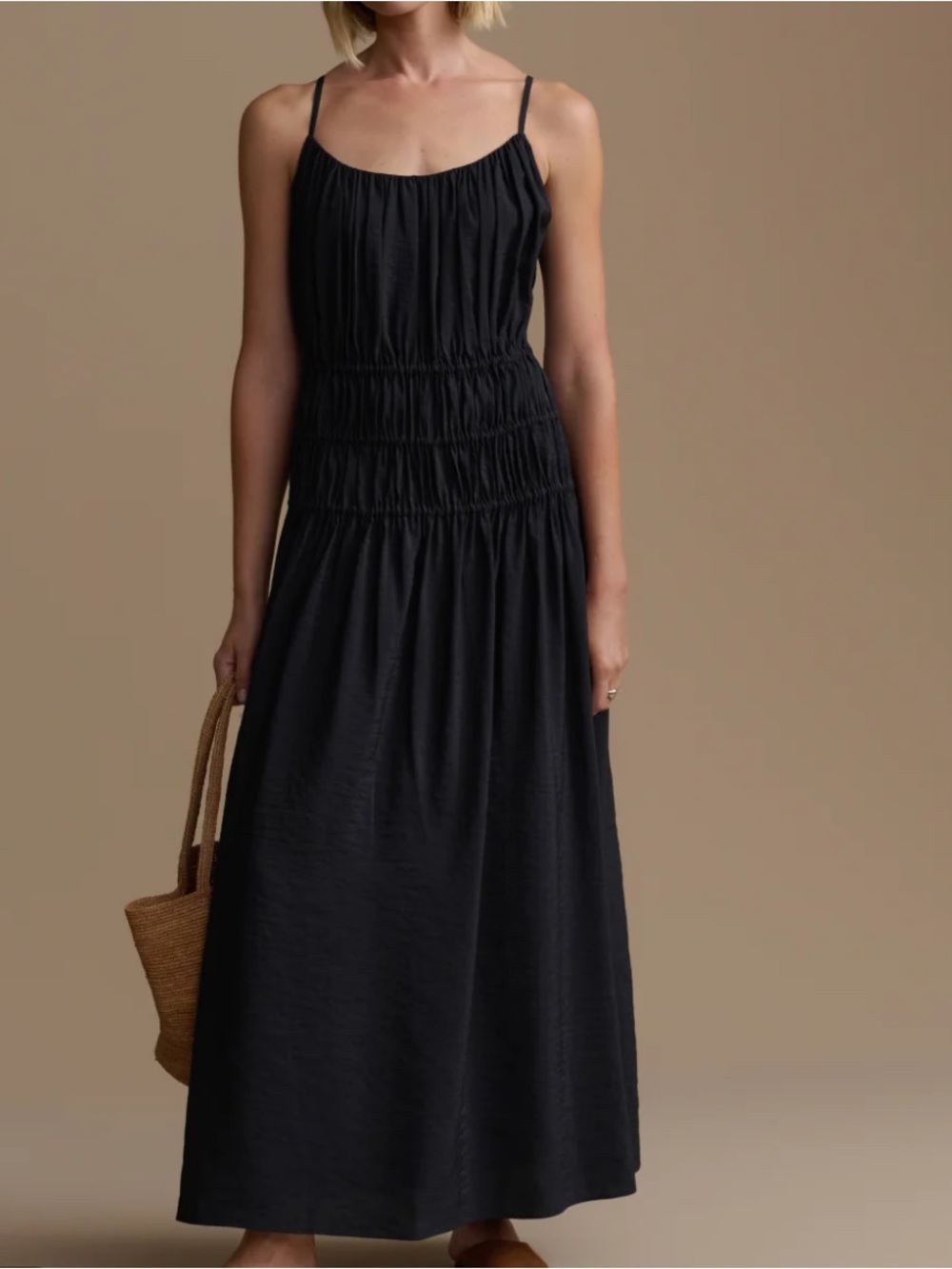Jenni Kayne Wynn Dress black ladies Large NWT